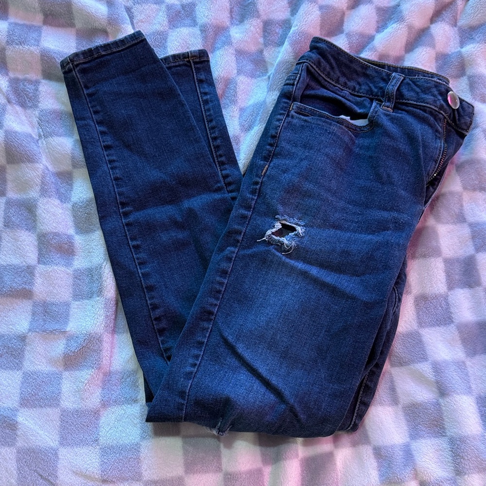 American Eagle Outfitters Dark Blue Skinny Jeans